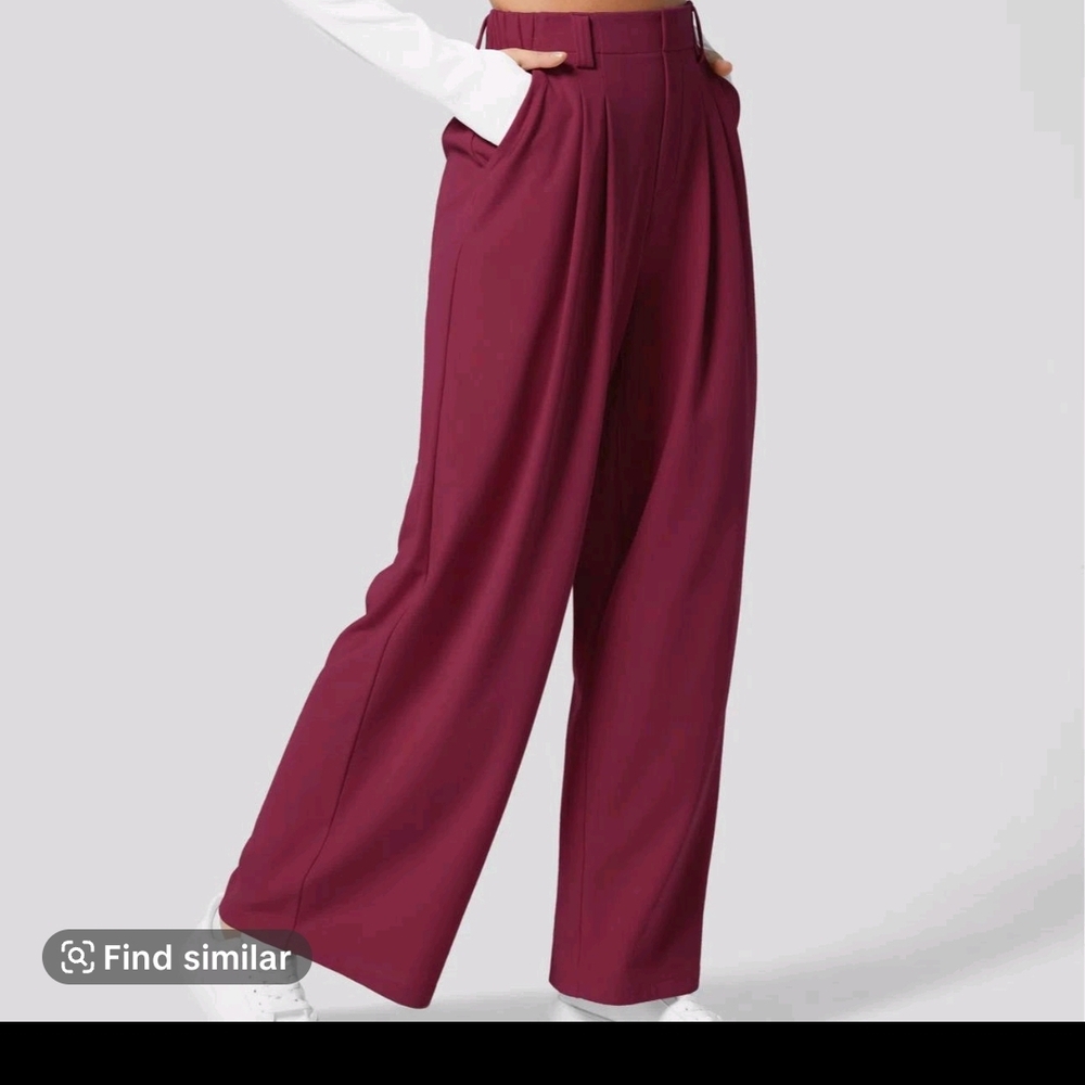 HALARA Red Wide Leg Jumpsuit High-Waisted Flowy